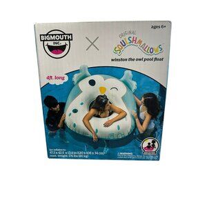 NIB Squishmallows Pool Float Winston The Owl Beach Summer Cup Holder